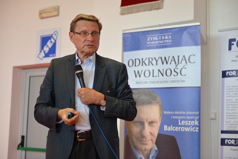 profesor Leszek Balcerowicz w WSEiP_14